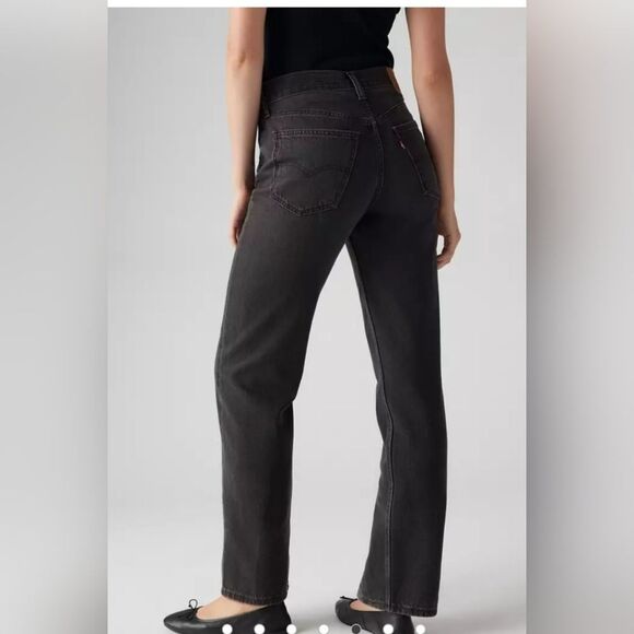 Levi's Black Low Pro Straight Denim Jeans - Picture 4 of 9